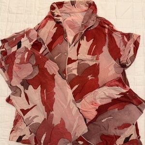 3 Piece Red and Pink Pajama Set